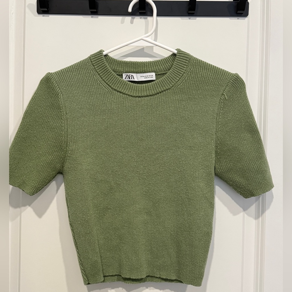 Zara Olive Knit Top